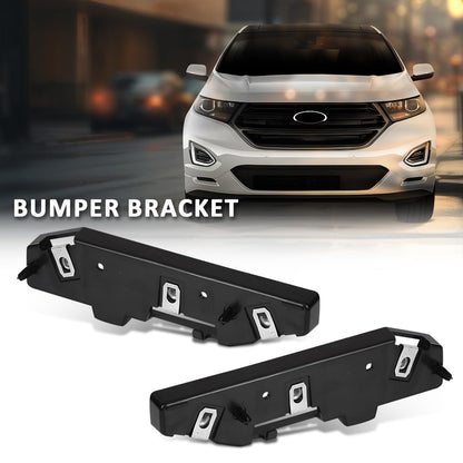 G-PLUS Pair Front Bumper Face Bar Brackets Retainer Mounting Braces Set, Compatible with Ford Edge (submodel: SE, SEL, Sport, Titanium) 2015-2018, LH Driver & RH Passenger 2PCS, FT4Z17C947A, FO1033108