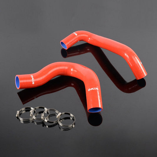G-PLUS Silicone Coolant Hose Kit Clamps Compatible With 1967-1980 V8 Cleveland Engine F Series Pickups /V8 Broncos,2PCS Red
