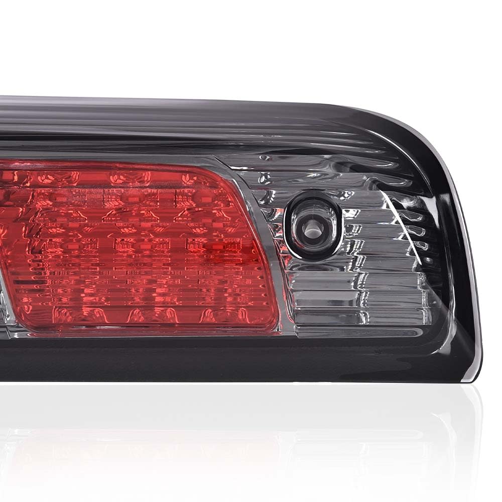 G-PLUS Rear LED Third Brake Light Compatible With Chevy Silverado/GMC Sierra1500/2500HD/3500 2014-2018,3RD Cargo Led Tail Lamps Chrome Housing Smoky Red lens