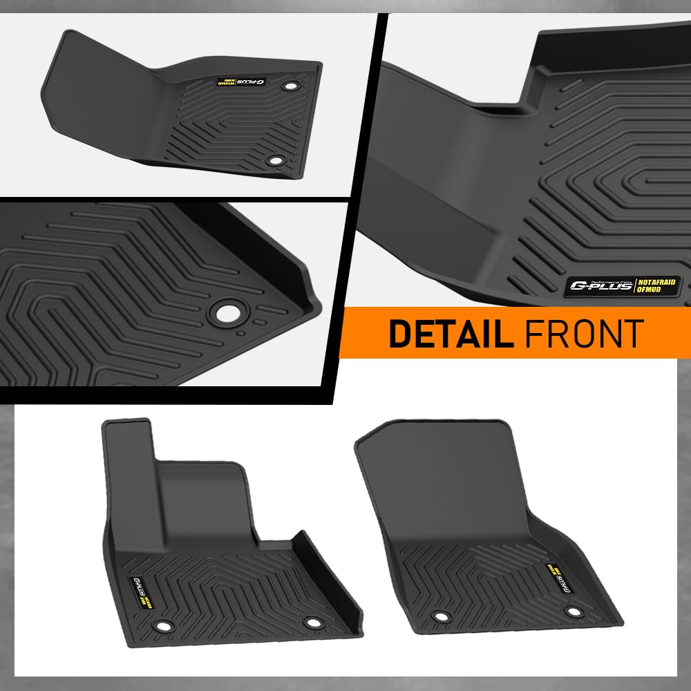 G-PLUS Floor Mats Cargo Liner Fit BMW X5 2019 2020 2021 2022 2023 2024 2025 (Only for 5-Passenger) TPE All Weather Custom Fit Protection Floor Liners Accessories 1st & 2nd & 3rd Row Black