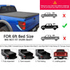 G-PLUS T3 Soft Lock Tri-Fold Tonneau Cover Assembly Replacement for 2004-2014 Chevy Colorado/GMC Canyon,Short Bed Black (Standard Short Bed 6')