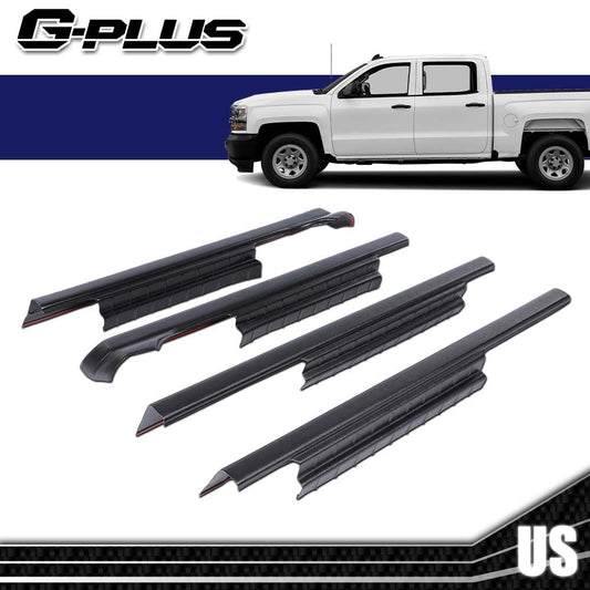 G-PLUS Rocker Panel Black Compatible with Chevy Silverado 1500 Crew Cab 2014 2015 2016 2017 2018 Rocker Panel Protector Guard Covers