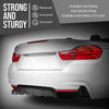 G-PLUS Rear Diffuser Compatible with BMW 4 Series F32 F33 F36 2014-2020 (w/M Sport Bumper), Fit BMW F32 4 Series 2 Door Coupe 2014-2019 M Performance Style (Single Sided Dual Output) Glossy Black