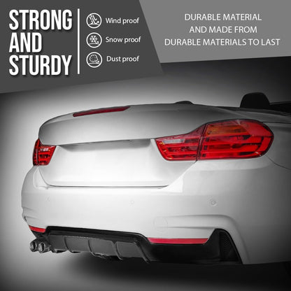 G-PLUS Rear Diffuser Compatible with BMW 4 Series F32 F33 F36 2014-2020 (w/M Sport Bumper), Fit BMW F32 4 Series 2 Door Coupe 2014-2019 M Performance Style (Single Sided Dual Output) Glossy Black