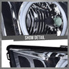 G-PLUS LED DRL Headlights, Compatible with Ford Mustang 2005-2009/Not Fit Factory Xenon HID Model Bumper Headlamp, Smoky lens Chrome Housing Amber Reflector Left & Right