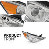 G-PLUS Headlights Assembly Left & Right Side Halogen Compatible with Sonata 2011-2014 Clear Lens Chrome Housing Amber Reflctor Bumper Headlamps,faros delanteros