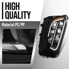 G-PLUS LED Headlight for Benz GLC Class 2020-2022 Black Right Side Additional Angle
