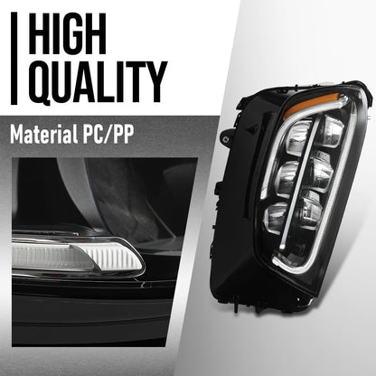 G-PLUS LED Headlight Front Right Side Compatible with Benz GLC Class X253/C253 2020 2021 2022 LED Model, Fit Headlight Without Adaptive Only 2539069203, MB2503262 Black