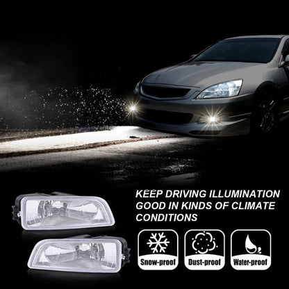 G-PLUS Front Bumper Driving Fog Lights W/Wiring Kit Compatible with 2003-2007 Honda Accord 4DR Sedan/Compatible with 2004-2008 Acura TL All Models luces de neblina
