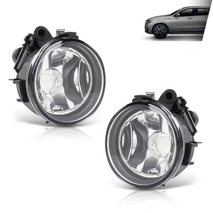 G-PLUS Fog Light Lamp Pair of Left & Right Side Compatible with BMW X1 2016-2019 / X2 2018-2021 Fit BMW X3 2011-2017 / X4 2015-2018 w/o Adaptive Headlamps 63177238787, 63177238788 Black