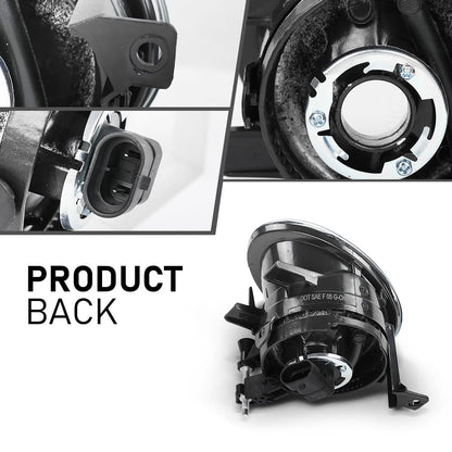 G-PLUS Fog Lights Front Bumper Lamps Pair Compatible with Volkswagen Golf Hatchback/Golf Wagon/Jetta Sedan/Jetta Wagon/Beetle/Eos 2010-2015 5K0941700G, 5K0941700B, 5K0941700 Black
