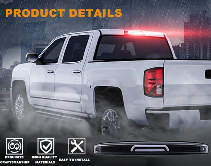G-PLUS 3D LED Bar Rear Center Tailgate Lamp Brake Light Compatible with Dodge 2003-2006 Ram 2500 3500 Truck