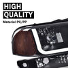 G-PLUS LED DRL Headlights Assembly, Compatible with 1999-2007 GMC Sierra 1500/2001-2007 GMC Sierra 1500 HD Bumper Headlamps, Smoky Lens Black Housing Amber Reflector,faros delanteros