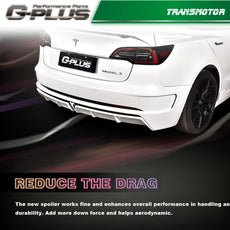 G-PLUS Side Skirt Panel Kit for Tesla Model 3 2017-2021 Rear Bumper Winglet Additional Angle
