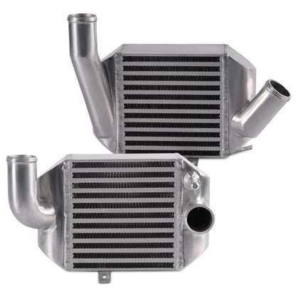 Twin Left Right Turbo Intercooler Kit Replacement For Audi S4 B5 2000-2002 /Allroad A6 C5 2.7L BI-TURBO 2001-2005 Front Side Mount Performance Aluminum Intercooler
