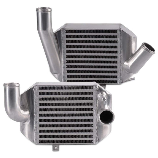 Twin Left Right Turbo Intercooler Kit Replacement For Audi S4 B5 2000-2002 /Allroad A6 C5 2.7L BI-TURBO 2001-2005 Front Side Mount Performance Aluminum Intercooler