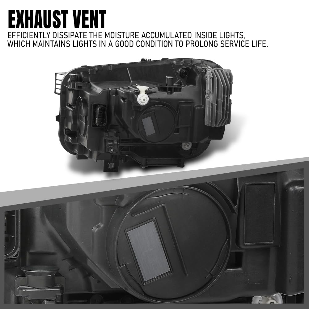 G-PLUS LED Headlight Right Side Compatible with Benz GLB250 2020 2021 2022 2023, Fit Benz GLB35 AMG 2021 2022 2023 MB2503269, 2479064200 Black