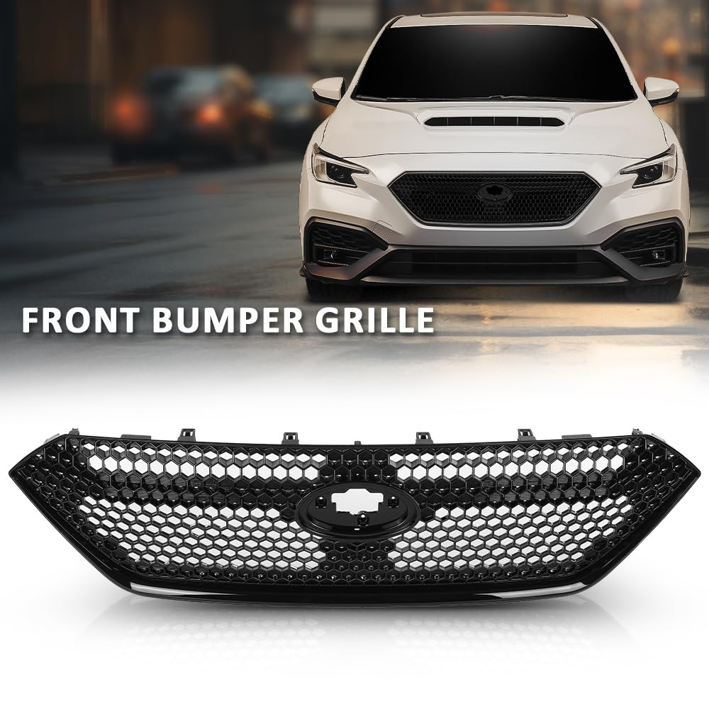 G-PLUS Front Bumper Grille Assembly Compatible with Subaru WRX 2022-2023 Sti Style J1010VC120