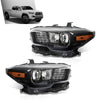 G-PLUS Headlights Assembly Headlamps w/LED DRL Compatible with Toyota Tacoma 2016 2017 2018 2019 2020 2021 2022 Clear Lens Black Housing Amber Reflector TO2502244, TO2503244 faros delanteros