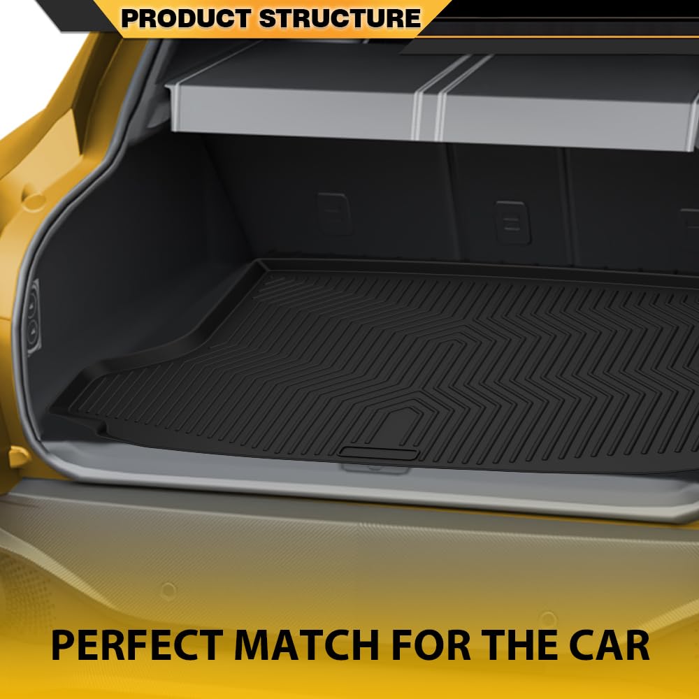 TPE Cargo Liner Mat Compatible with Honda HRV 2023 2024 2025, Black Trunk Mat All Weather Full Cover Protection