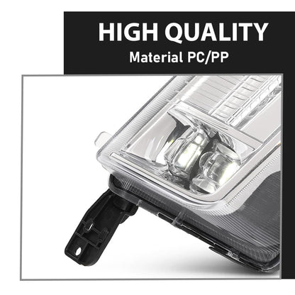 G-PLUS LED Fog Light Driving Lamp Driver Side Clear Compatible with Ford Edge 2019-2024 PKT4B-15B243-AD, PKT4B15B243AD