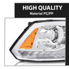 G-PLUS LED Projector Headlights,Compatible with 2009-2012 Dodge Ram 1500 2500 3500,Front Headlamps Assembly &Conversion Harness,Clear Lens Chrome Housing Amber Reflector,faros delanteros