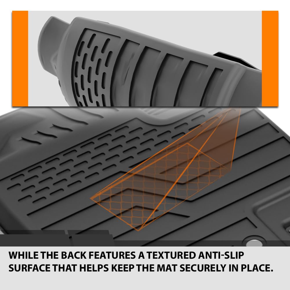 G-PLUS TPE Floor Mats Fit Nissan Pathfinder 2022-2026 7 & 8 Seats 1st & 2nd & 3rd Row & Trunk Mat Truck Accessories Cargo Liners All Weather Protection 5PCS Black Alfombras para Carro
