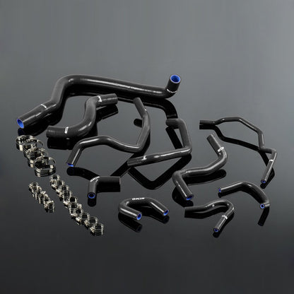 G-PLUS Silicone Radiator & Heater Hose Pipe Kit Clamps Compatible With Honda Accord CB7 F22a F20a 1990-1993, Black