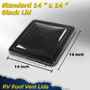 G-PLUS 3PCS Black Roof Vent Cover 14" x 14" Compatible with Universal RV, Trailer, Camper, Motorhome Trailer Ventline,Vent Lid Replacement