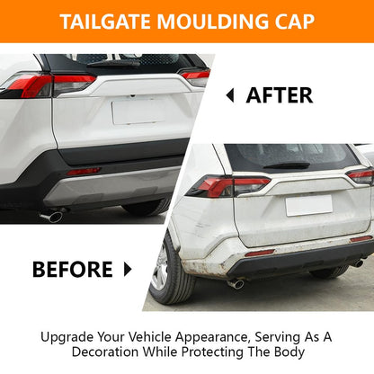 G-PLUS Liftgate Tailgate Finish Molding Strip Compatible with Toyota RAV4 2019-2022 768020R030 TO1904106 Black Rear Door Lower Molding Trim Panel