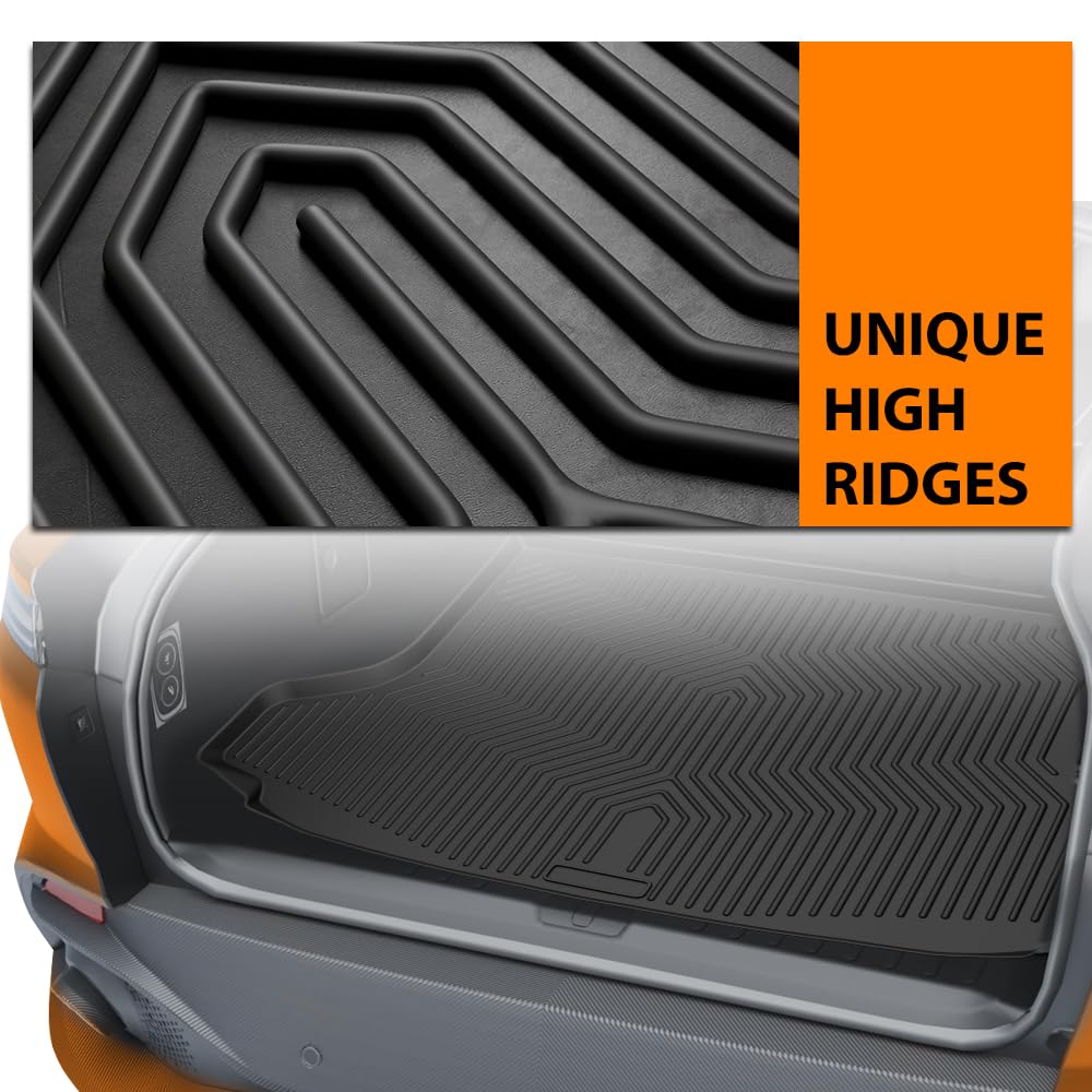 G-PLUS Rear Trunk Cargo Liner Mats Fit for Honda HRV 2023 2024 2025, TPE Custom Fit All Weather Full Cover Protection Cargo Mats Black