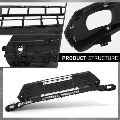 G-PLUS Front Lower Bumper Grille Grill, Compatible with Toyota Sienna 2021-2024, W/Sensor Holes, W/o Camera Option, 5310208070, TO1036247