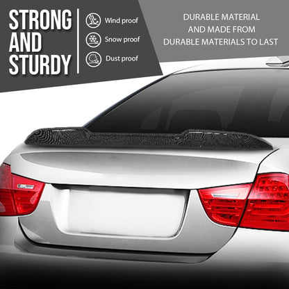 G-PLUS Rear Trunk Spoiler Wing Compatible with BMW E90 3 Series 4-Door Sedan Model 2006-2011 Not Fit 2-Door Convertible/2-Door Coupe/Wagon Models Rear Spoiler Trunk Carbon Fiber Black