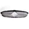 Front Diamond Style Grille Grill Trim Shell Compatible with W205 C Class C250 C300 C400 C450 AMG Sport 2015 2016 2017 2018 Without Camera