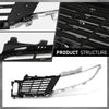 G-PLUS Front Right Bumper Grille Insert Chrome, Compatible with Lincoln MKX 2016-2018, Passenger Side, FA1Z8200AA, FO1200597 Black&Silver