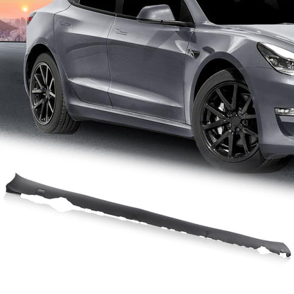 G-PLUS Right Door Side Skirt Molding Rocker Lower Cover Trim Compatible with Tesla Model 3 2017 2018 2019 2020 2021 2022 1089829-00-D 1089831-00-D Black