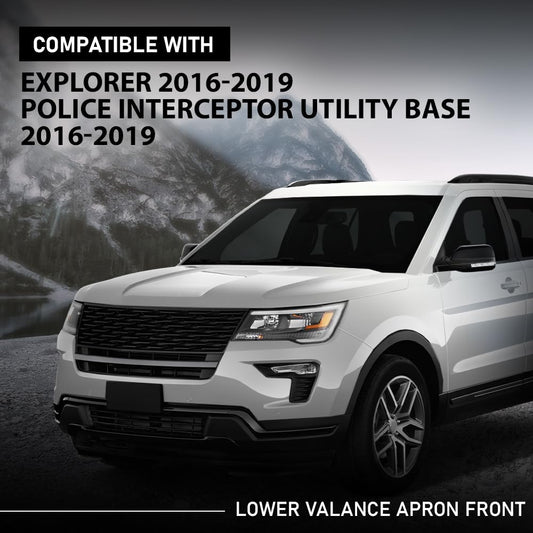 G-PLUS Front Air Dam Deflector Lower Valance Apron, Compatible with Ford Explore/Ford Police Interceptor Utility Base 2016-2019, FB5Z17626BA, FO1095269