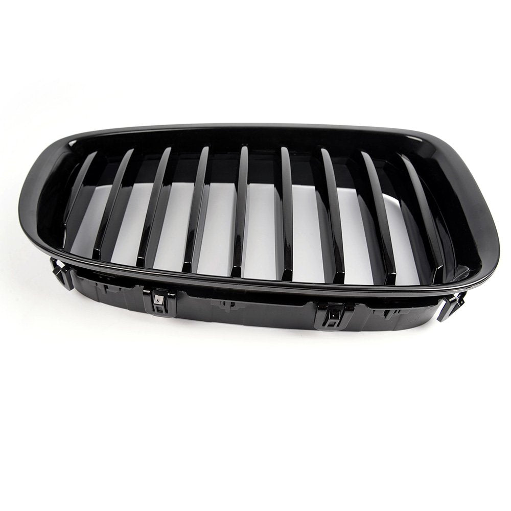 Gloss Black Front Hood Kidney Grille Grill Compatible For BMW F07 5 Series GT 535iGT 550iGT 2012+