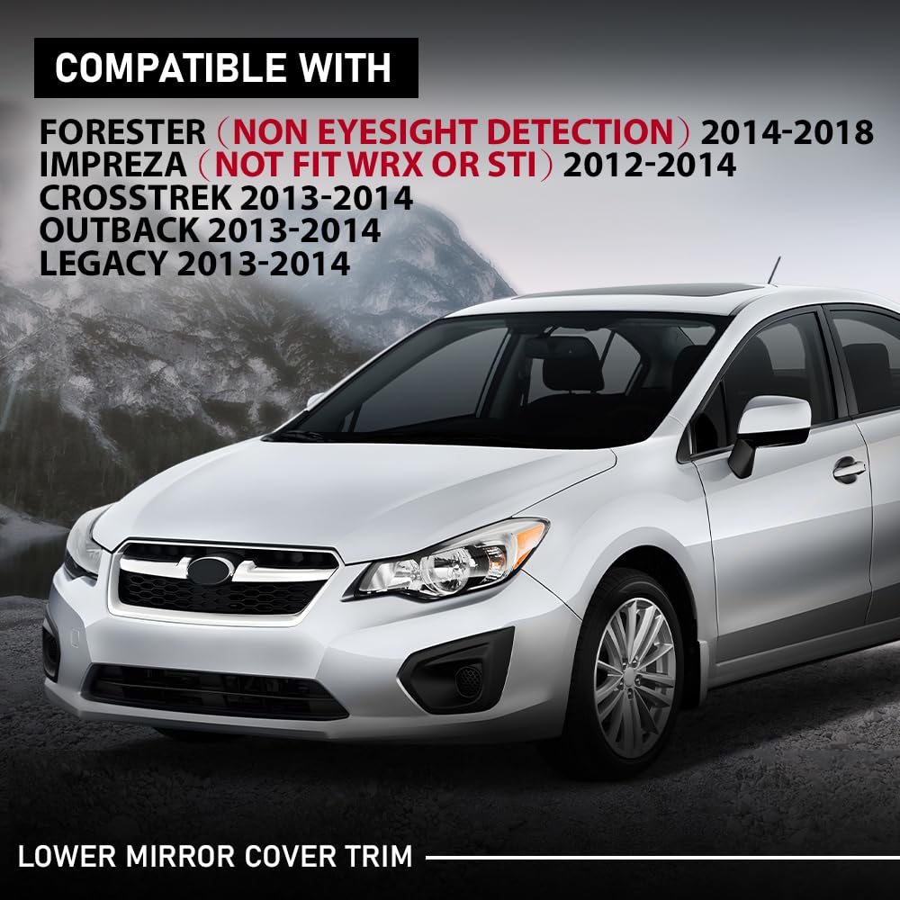 G-PLUS Driver Lower Mirror Cover Trim Fit Subaru Crosstrek/Legacy/Outback 2013-2014,Fit Subaru Impreza(NOT Fit WRX or STI) 2012-2014,91054AJ230