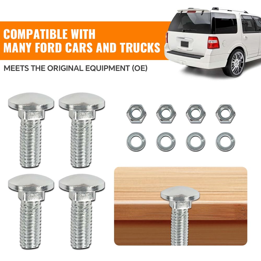 G-PLUS Front Rear Bumper Bolts Stainless Capped Round Head Compatible with Many Ford Cars and Trucks