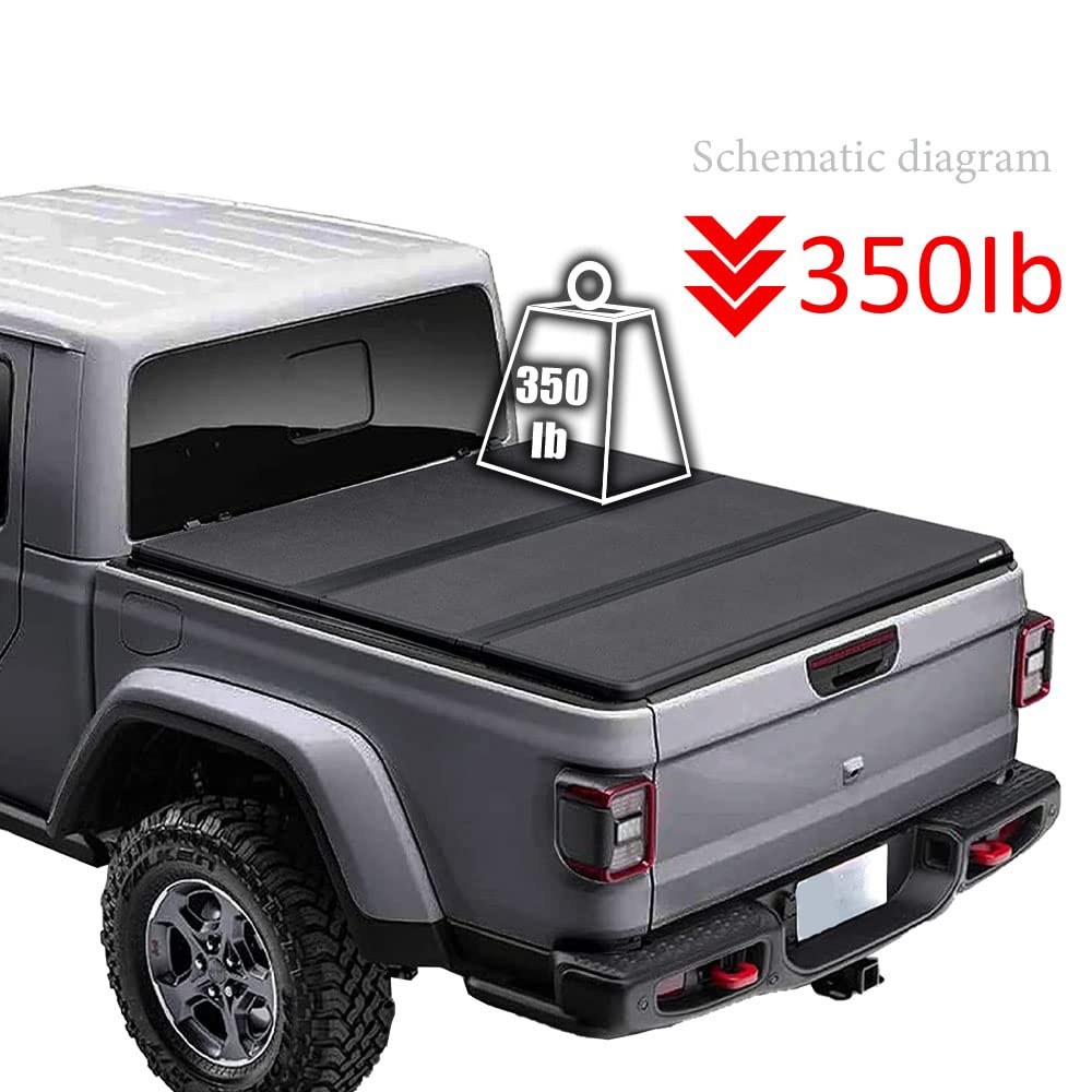 G-PLUS T3 Tri-Fold Hard Lock 5.8Ft Truck Tonneau Cover Compatible with 2014-2018 Chevy Silverado/GMC Sierra 1500 | 5'8" Folding Short Bed Lock