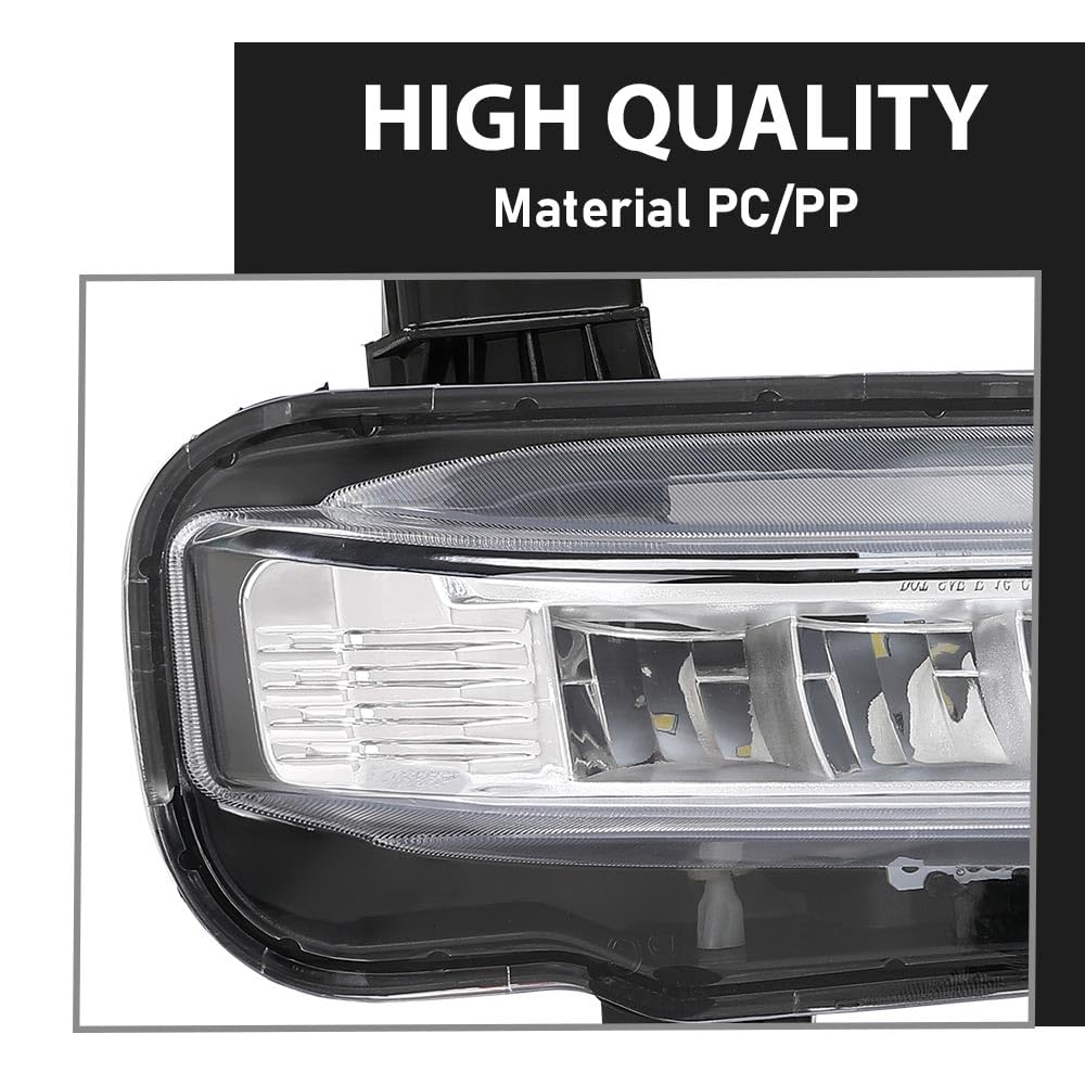 G-PLUS LED Front Right Fog Lights Lamp Assembly, Compatible with Ford Explorer 2020-2024 (Except Timberline Model), Passenger Side, LB5Z15200C, LB5Z15200D