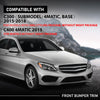 G-PLUS Front Driver and Passenger Side Bumper Trim 2 Pcs Compatible with Benz C300 (submodel: 4Matic, Base) 2015-2018 For Models With AMG Styling Package, Without Night Package 2058851474, 2058851374