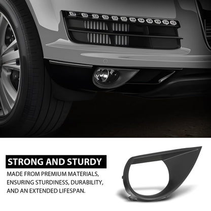 G-PLUS Front Right Fog Light Grill Cover, Compatible with Audi Q7 2010-2015, Passenger Side, AU1039111, 4L0807490A