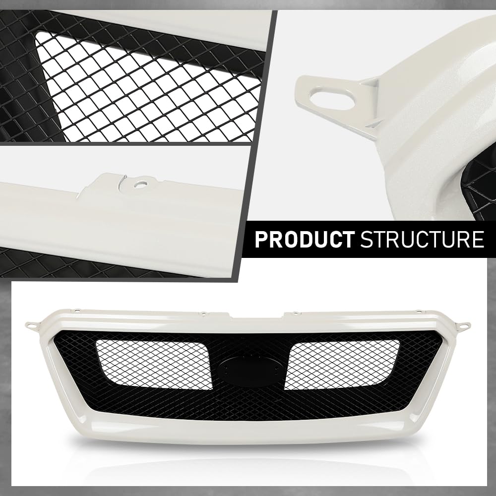 G-PLUS Mesh Grill Compatible with Suabru Impreza 2012-2014, Fit Subaru Impreza WRX/WRX STi 2012-2014, Fit Subaru XV Crosstrek 2013-2014 J1010FJ000 Front Bumper Mesh Grille Assembly