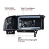G-PLUS LED Light Strip Headlights Lamps w/o Bulbs Fit Dodge Ram 1500 1994-2001/Dodge Ram 2500 3500 1994-2002,Smoke Lens Black Housing Clear Reflector Bumper Headlamps,faros delanteros Assembly