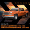G-PLUS Out-Channel Window Visor Deflectors Compatible with Chevy Silverado & GMC Sierra 1500 1999-2006 | Rain & Glare Protection | Cab Cooler | Smoky