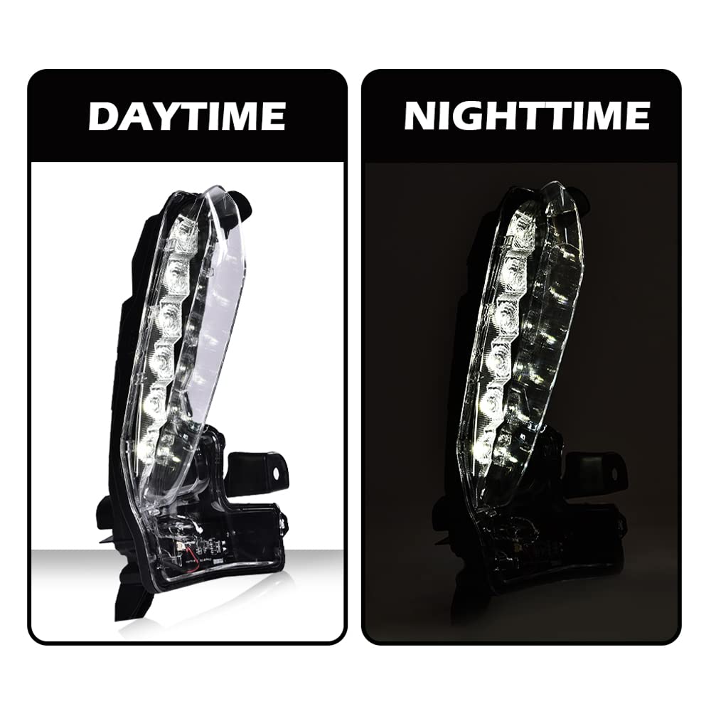 G-PLUS LED Fog Lights Compatible with Toyota Corolla Sedan SE XSE 2017 2018 2019 w/Wiring & Bulbs Clear lens Driver & Passenger Side LED Fog Lamps 8144002030 8143002030 TO2562103 TO2563103