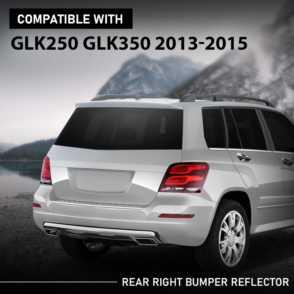 G-PLUS Rear Right Bumper Reflector, Compatible with Benz GLK-Class W204/X204 GLK200 GLK250 GLK260 GLK280 GLK300 GLK350 GLK500 2013-2015, Passenger Side, 2048200474, A2048200474