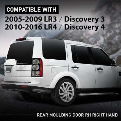 G-PLUS Rear Door Finish Molding Moulding RH Right Side Compatible with LR3 Discovery 3 2005-2009, Fit LR4 Discovery 4 2010-2016